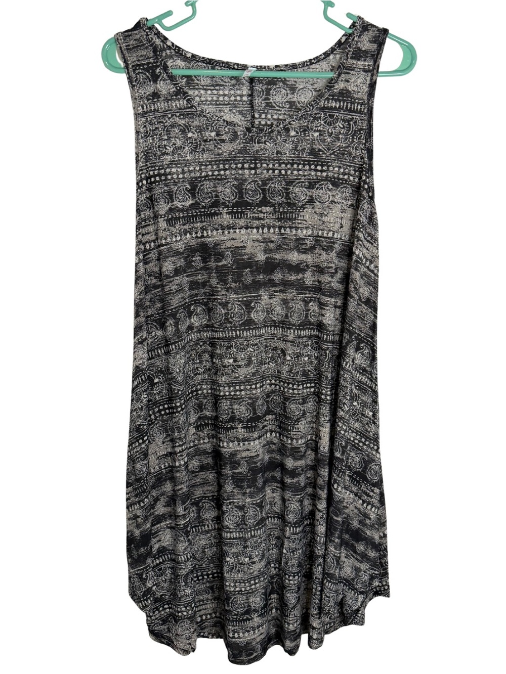 3/$20 Isla Bonita Black, Gray, White Sleeveless Swing Dress Swim Coverup Dress